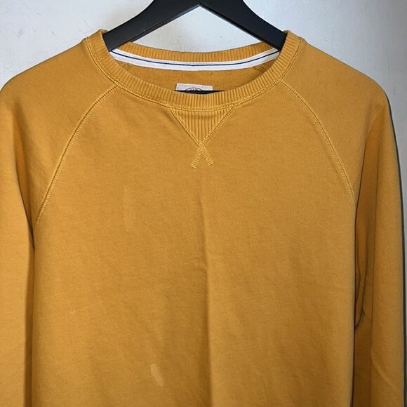 BROOKS BROTHERS RED FLEECE Goldenrod Yellow Cotton Blend Crewneck Sweater-M - Picture 2 of 9